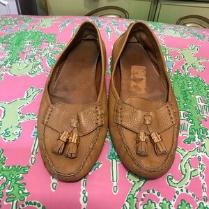 Tory Burch brown Lawrence Flat Driving Loafers size 11